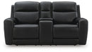 5Z-Comfort Power Reclining Loveseat with Console