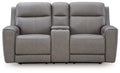5Z-Comfort Power Reclining Loveseat with Console